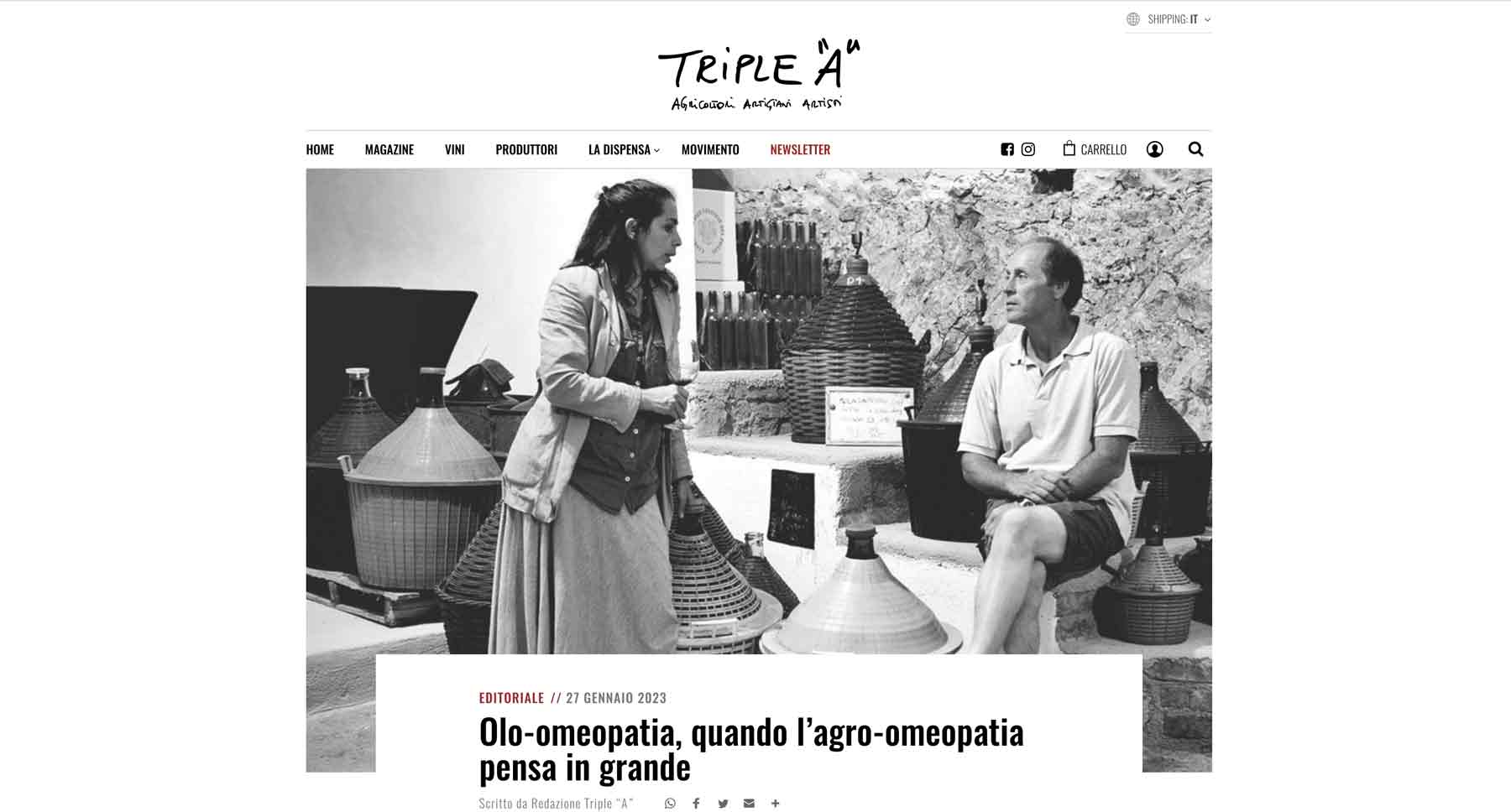 Triple A | Maria Ernesta Berucci, Azienda agricola, vitivinicola e agrituristica